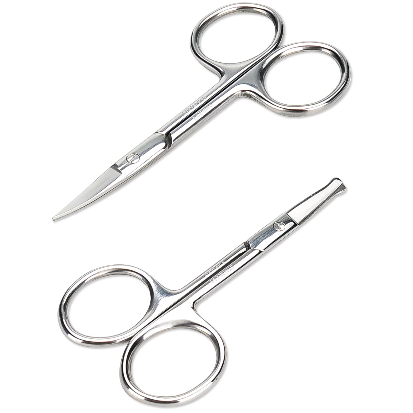 Facial Hair Small Grooming Scissors For Men Women - Eyebrow, Nose Hair, Mustache, Beard, Eyelashes, Ear Trimming Kit - Curved and Rounded Safety Tip Beauty and Personal Care LePinko Default Title
