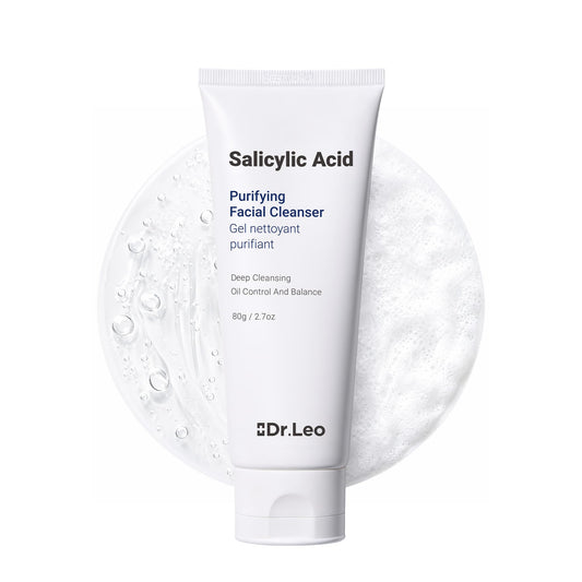Dr.leo Salicylic Acid Cleanser, Acne Face Wash for Oily Skin - Daily Oil Control, Gentle Plant Extracts, 8 Amino Acids, Deep Cleans Minimizes Pores