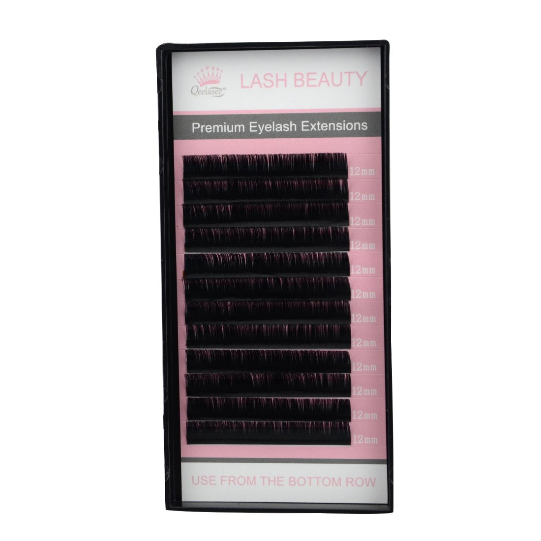 Qeelasee Eyelash Extensions Fake Mink Individual Lashes 0.05 D Curl 12mm Volume Eyelash Extension Salon Use(D, 12mm)