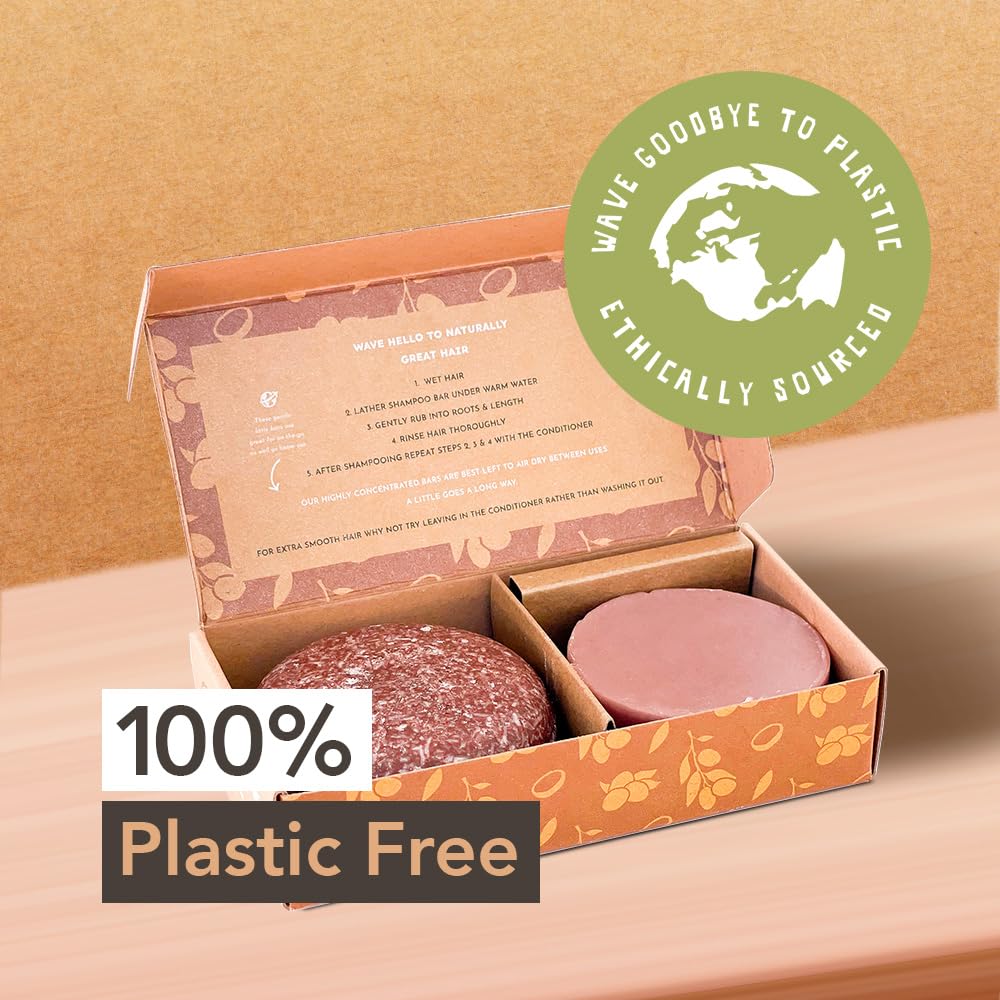 Shampoo and Conditioner Bar, Argan Oil - Sulfate Free Solid Shampoo and Conditioner Bars Set, Vegan Hair Care for All Hair Types, Long Lasting (120
