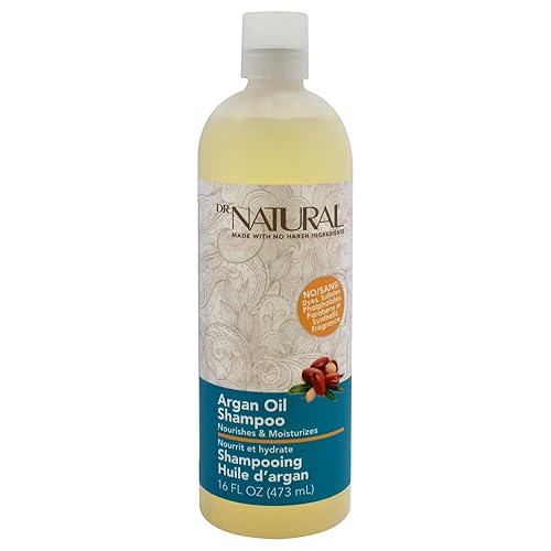 Dr. Natural Nourishing Argan Oil Shampoo - Hydrating for Dry Hair - Clarifying to Control Frizz - For All Hair Types - 16 oz