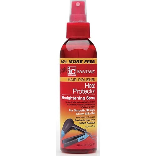 Fantasia Hair Polisher Heat Protector Straightening Spray, 6 oz