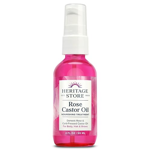HERITAGE STORE Rose Castor Oil Serum, Oil, Rose (Btl-Glass) | 2oz