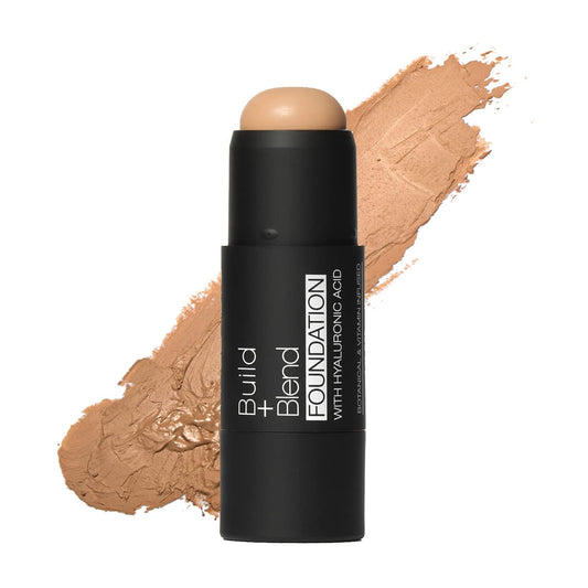 Palladio BUILD & BLEND Foundation Stick, Medium Coverage Buildable Contour Stick for Face, Ultra Blendable Creamy Formula for a Natural Shine Free