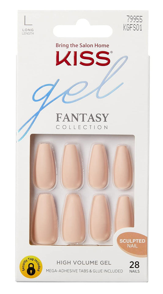 Kiss Gel Fantasy Collection 28 Count Beige Long Length (Pack of 3) Beauty & Personal Care KISS