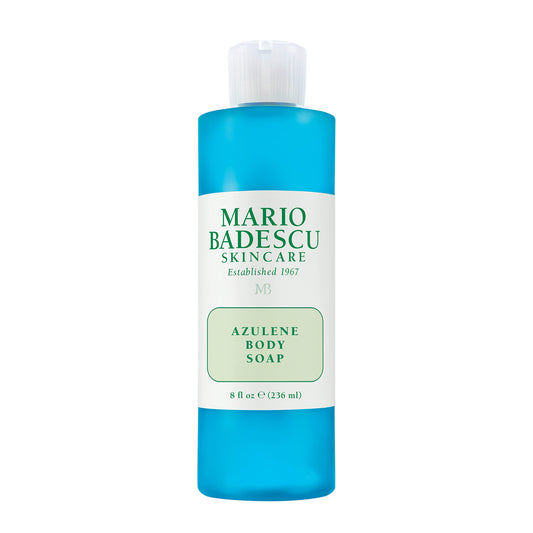 Mario Badescu Azulene Body Soap, Gentle Bath Wash to Soften, Nourish & Cleanse, Comforting Chamomile-Infused Formula for Dry or Sensitive Skin, 8 Fl