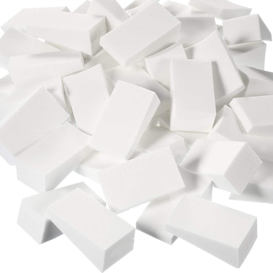 100 Pieces Cosmetic Sponges Latex Makeup Foam Wedges Foundation Beauty Tools (White) Beauty & Personal Care TecUnite