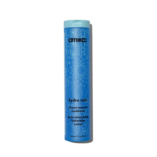amika hydro rush intense moisture conditioner with hyaluronic acid, 275ml | for dry, textured, or coarse hair types 2a-4c, long-lasting hydration