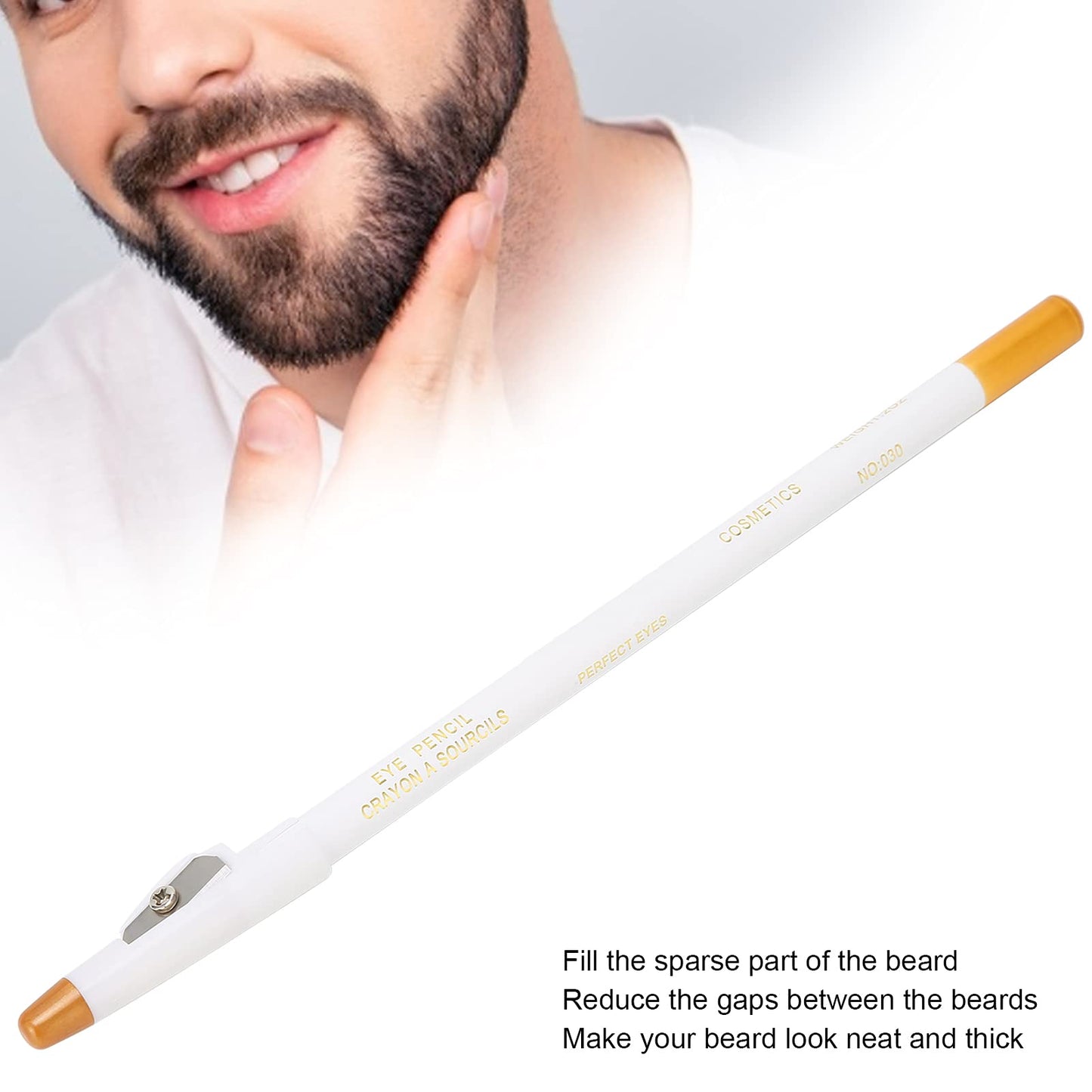 Betued Barber Pencil, Beard Pencil Filler for Men, Water/Sweat Proof Beard Pen, White Beauty and Personal Care Betued