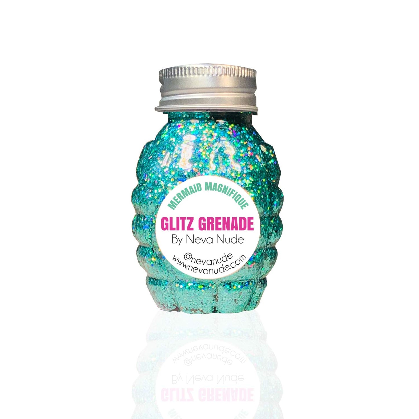 Neva Nude Face and Body Glitter Keychain - Chunky Loose Glitter for Festivals, Raves, and More | Cosmetic Grade | Super Sparkly (Mermaid Magnifique