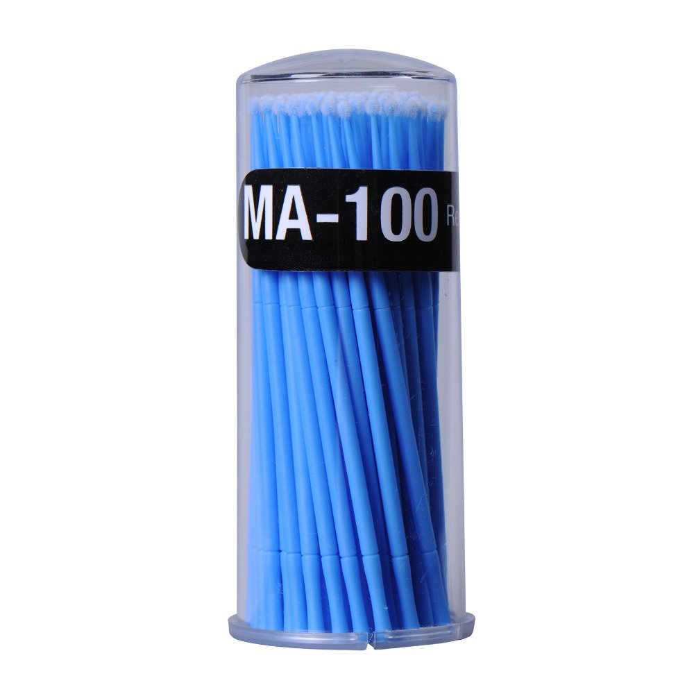 Yimart 400pcs Blue Regular Size 3mm Reusable Mascara Applicator Individual Eyelash Extension Microbrushes Makeup Tools