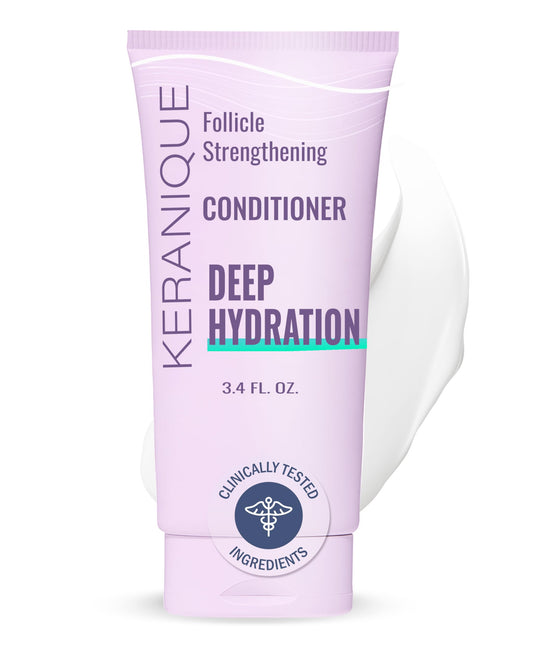 Keranique Hydrating Deep Conditioner for Dry Damaged Hair - Deep Hydration Hair Conditioner for Women with Keratin - Intense Hydrator for Repairing