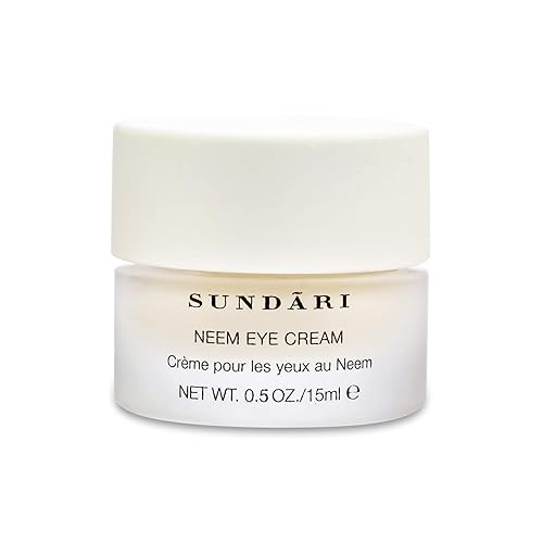 SUNDARI Neem Eye Cream, 0.5 Fl Oz, Lightweight Under Eye Cream, Reduces Puffiness, Dark Circles & Firms Delicate Skin, Nourishing and Soothing