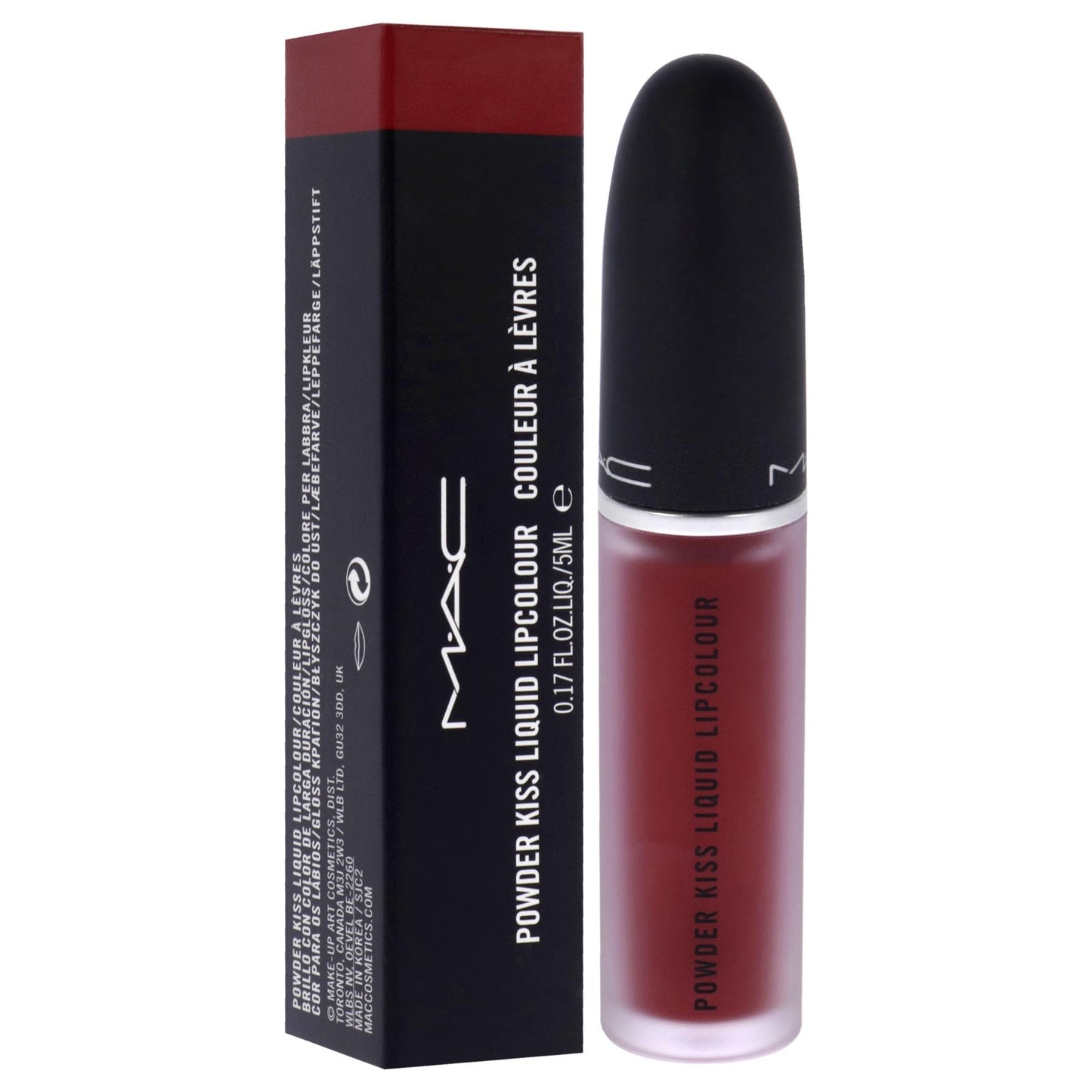 Powder Kiss Liquid Lipcolor - 975 Ruby Boo by MAC for Women - 0.17 oz Lipstick