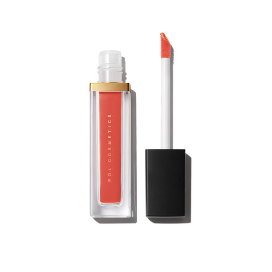 PDL Cosmetics by Patricia De León | Bold Aspirations Liquid Lipstick (Faith) | Highly Pigmented Smooth Matte Finish | Vibrant Coral Tone | Long