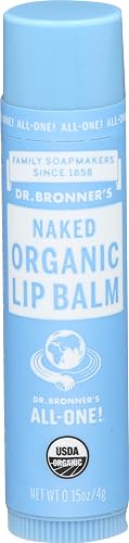 Dr Bronner's, Lip Balm Naked Organic, 0.15 Ounce