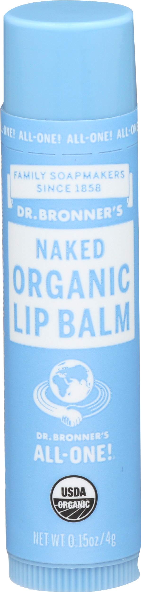 Dr Bronner's, Lip Balm Naked Organic, 0.15 Ounce