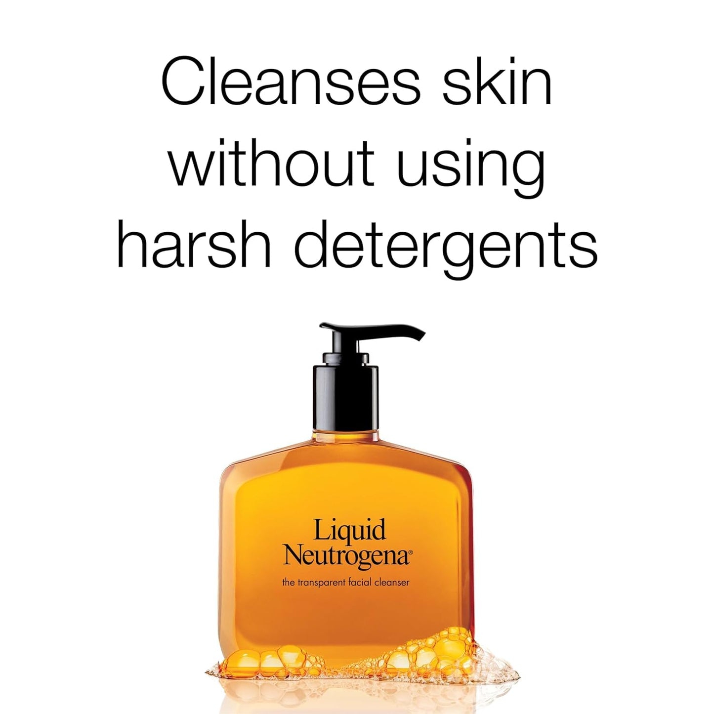 Neutrogena Liquid Fragrance-Free Gentle Facial Cleanser, Hypoallergenic Daily Face Wash with Glycerin, Oil-Free & Mild Formula for Sensitive Skin, 8