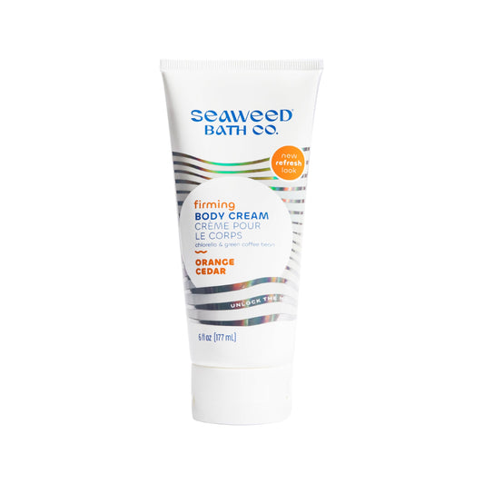 Seaweed Bath Co. Firming Body Cream, Orange Cedar Scent, 6 Ounce, Skin Toning Hand & Body Lotion Moisturizer for Dry Skin, with Sustainably Harvested