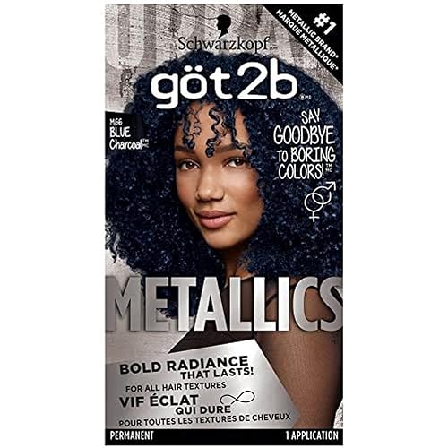 Got2B Metallics Permanent Hair Color, M66 Blue Charcoal
