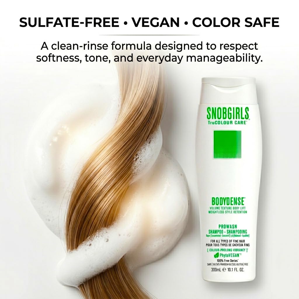 SNOBGIRLS BODYDENSE Plumping, Hydrating Volumizing Shampoo & Conditioner for Fine Hair Volume Texture Body Lift