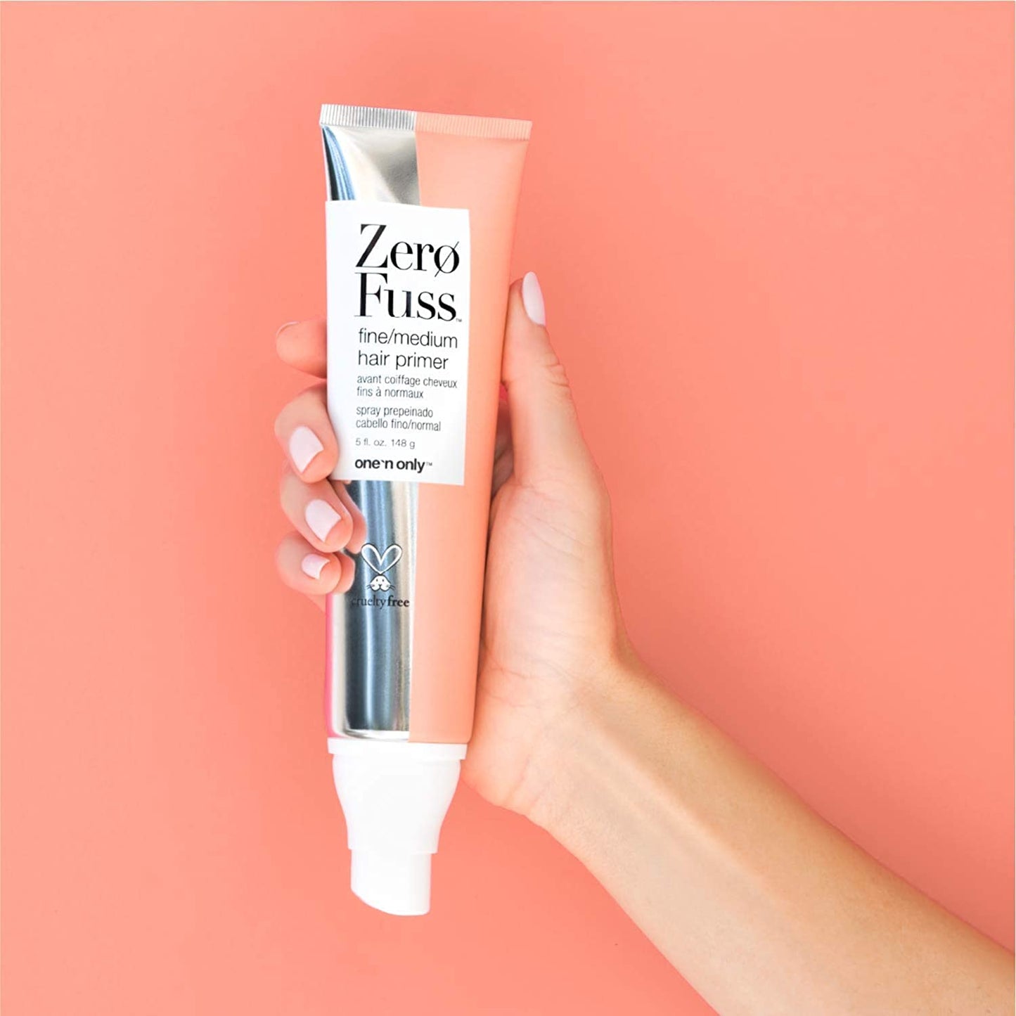 one 'n only Zero Fuss Fine to Medium Hair Primer, Leave-in Spray, Detangles and Smooths, Weightlessly Conditions, Humidity Resistant, Tames Frizz, No
