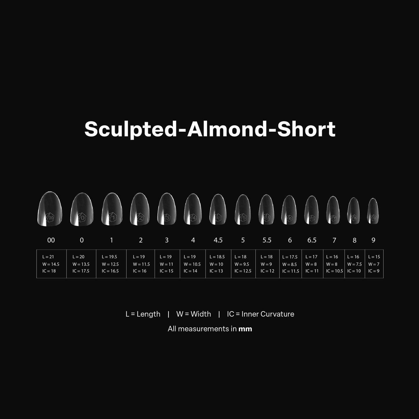 Aprés Gel-X® Almond Box of Nail Tips | 280 Gel-X Tips, Soft Tips, 14 Sizes 00-9 | Half-sizes Included (Sculpted Almond Short, 280 Count) Beauty & Personal Care APRÉS