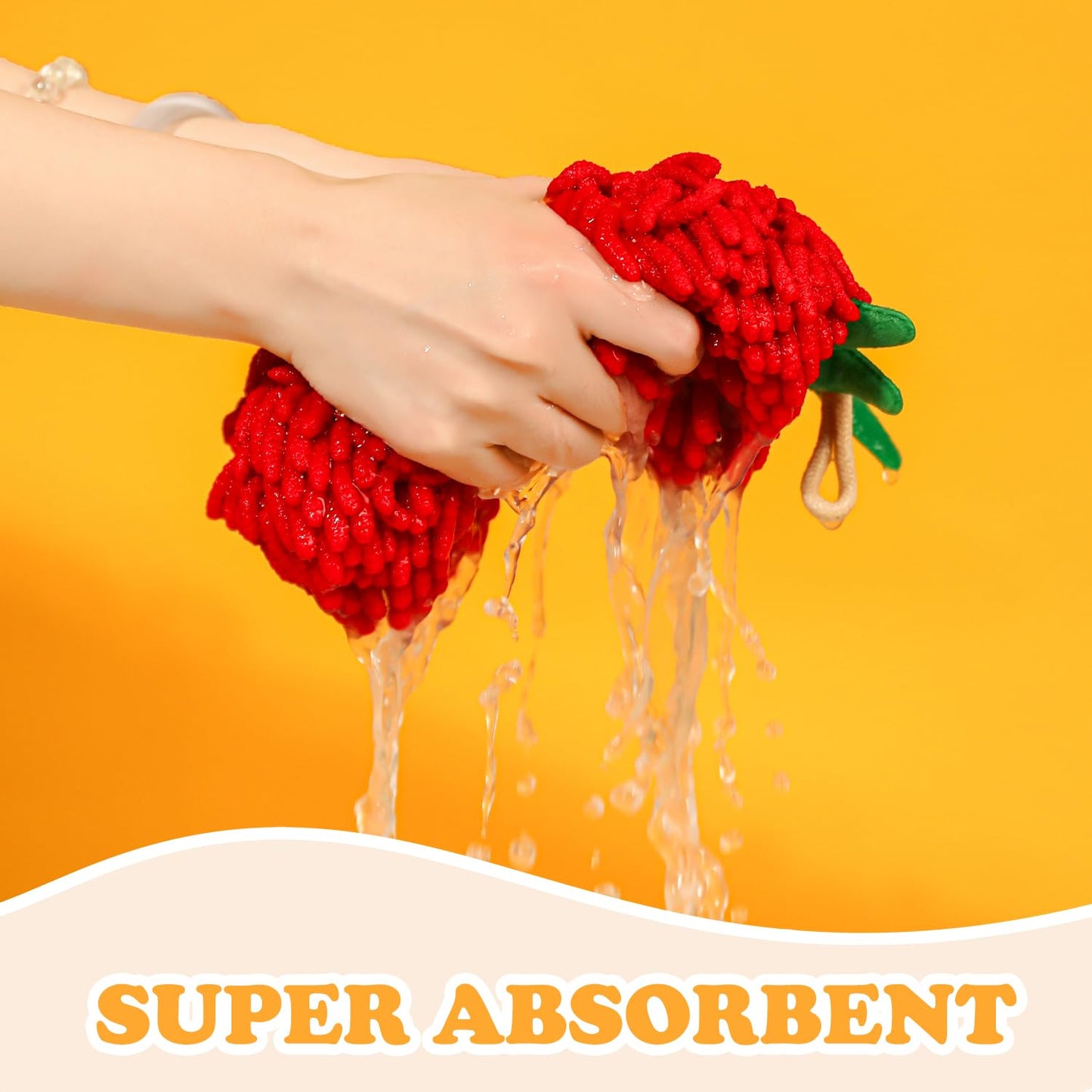 Tyrafry Chenille Bathroom Towels, Cute Hand Towels, Super Soft Water Absorbent Decorative Hand Towels with Hanging Loop Machine Washable Kitchen…