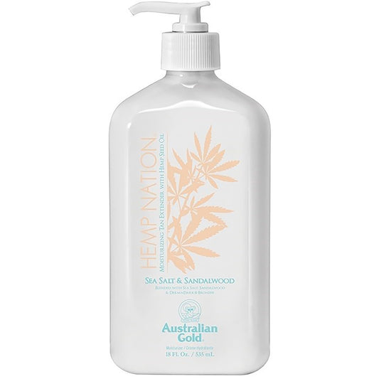 Hemp Nation SEA Salt & Sandalwood (18 fl. oz / 535 mL), Moisturizing Tan Extender with Hemp Seed Oil