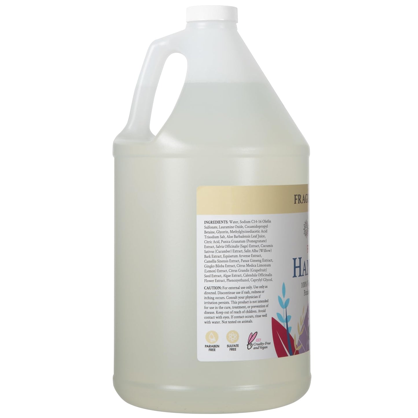 Ginger Lily Farms Botanicals All-Purpose Foaming Hand Soap Refill, Fragrance Free, 100% Vegan & Cruelty-Free, Unscented, 1 Gallon (128 fl oz) Beauty & Personal Care Ginger Lily Farms