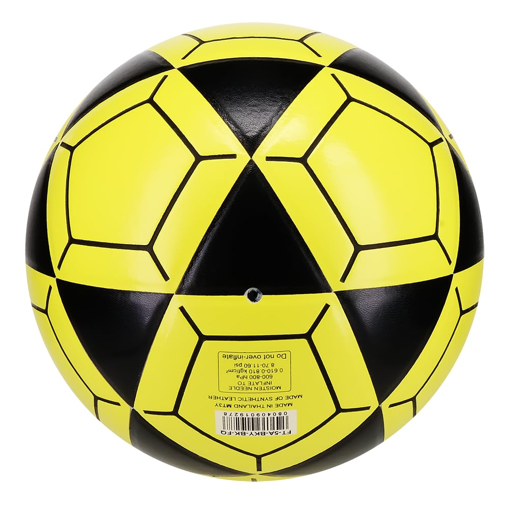 Mikasa FT5A-BKY-BK Goal Master Soccer Ball, Black/Yellow, Size 5(FIFA Quality/Foot Volleyball)