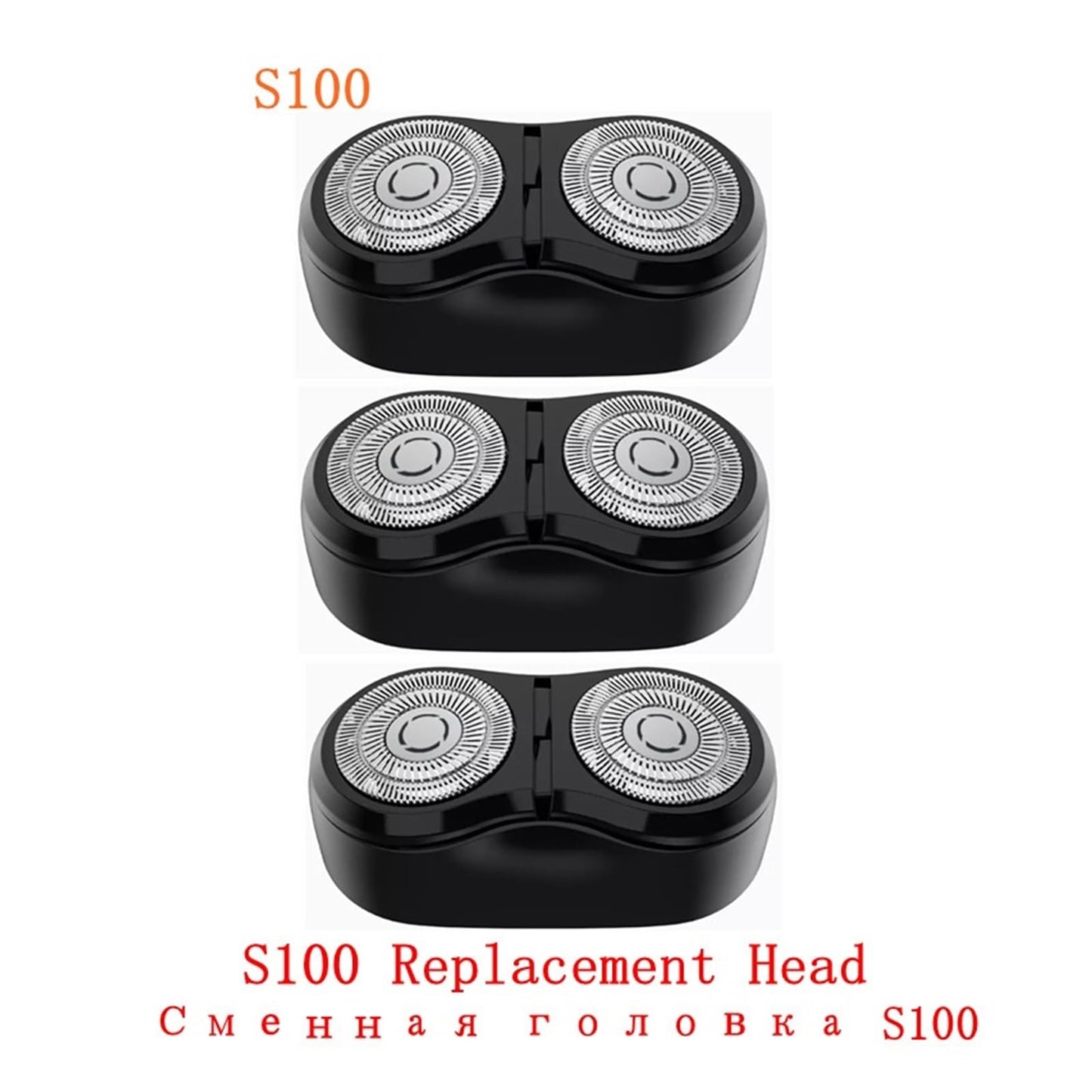 KMRLDGUQ Electric Shaver Head Replace Shaver?Compatible for Xiaomi Mijia?Electric Shaver S100 ??????? ??????? ?????? 2 Floating Head Head(3pcs) Beauty and Personal Care KMRLDGUQ