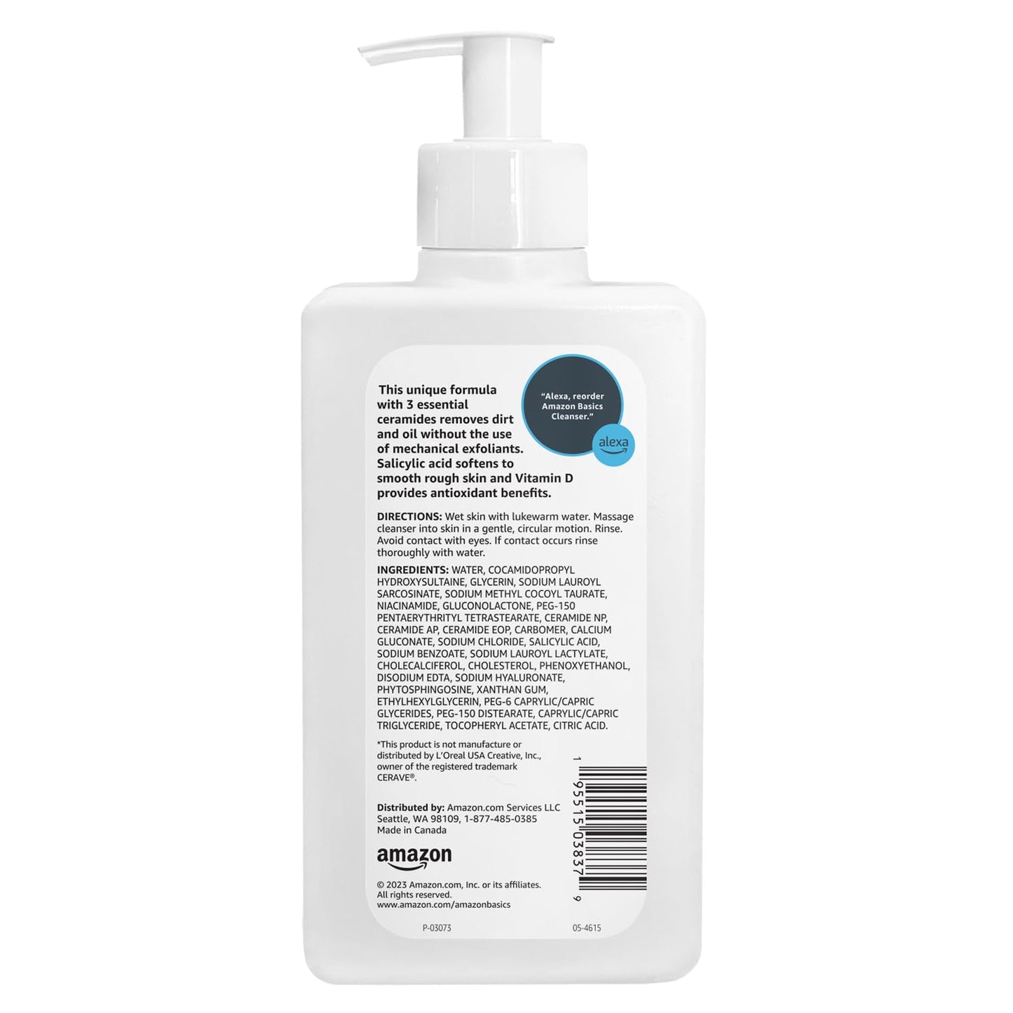 Amazon Basics Exfoliating Face Wash Cleanser, Renewing Salicylic Acid with Ceramides & Vitamin D, Foaming Formula, Smooths Skin, 8 fl oz (Pack of 3) Beauty and Personal Care Amazon Basics