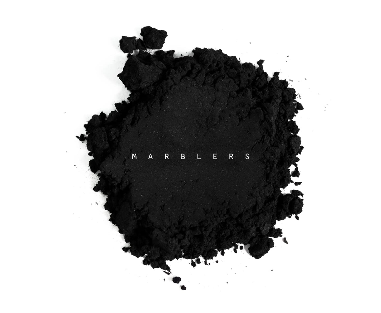 MARBLERS Fine Synthetic Mica Powder [Jet Black] 0.11oz (3g) | Highly Pigmented | Non-Toxic, Vegan, Cruelty-Free | Lip Gloss, Lipstick, Bath Bomb, Nail