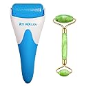 AECW (Jade Roller + Ice Roller) 2 in 1 Ice Roller for Face & Eye Puffiness Relief and Jade Roller for Face Eyes Body Neck Facial Massage Tool Roller