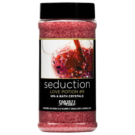 Spazazz Couples Romance Gift Set- Hot Tub Aromatherapy Spa Crystals with Minerals, 17-Ounce, Love Potion No.9 Seduction | Bath Salts Scents