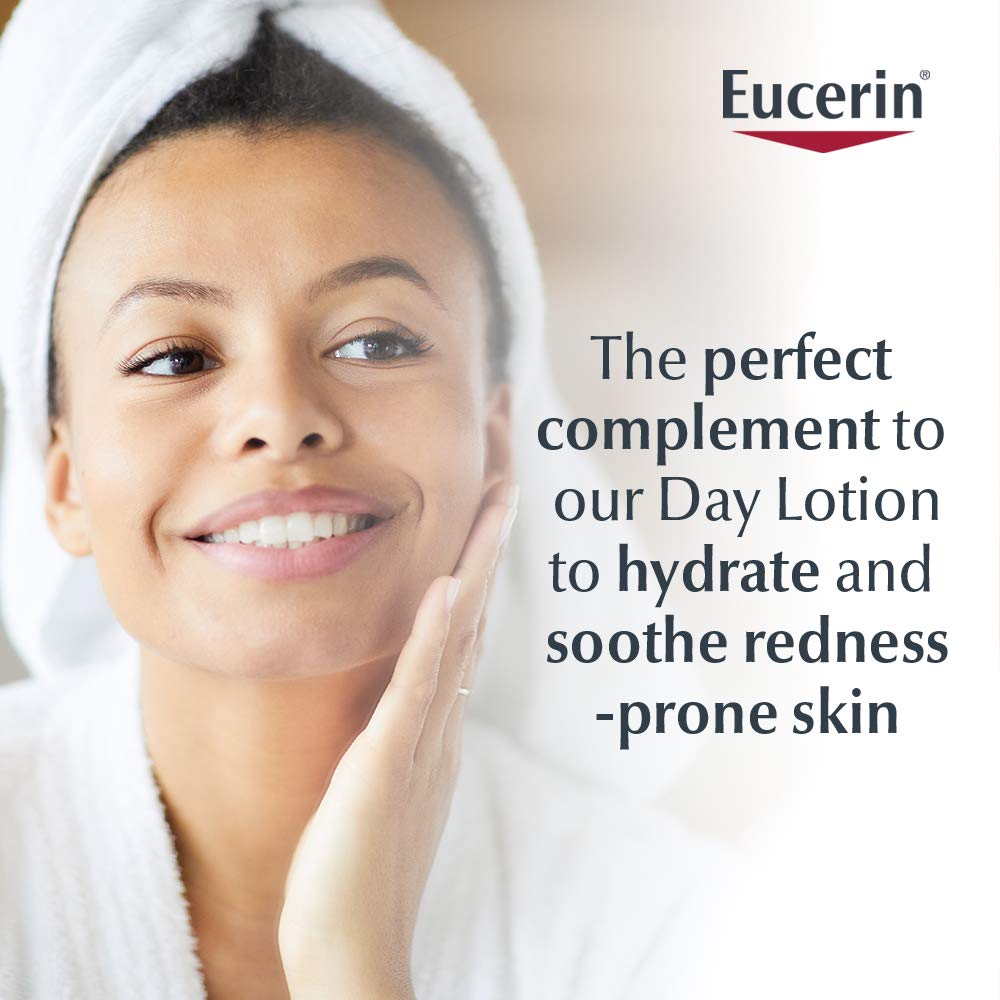 Eucerin Redness Relief Night Creme - Hydrating Cream Safe for Sensitive, Redness-Prone Skin & Rosacea - 1.7 oz Jar