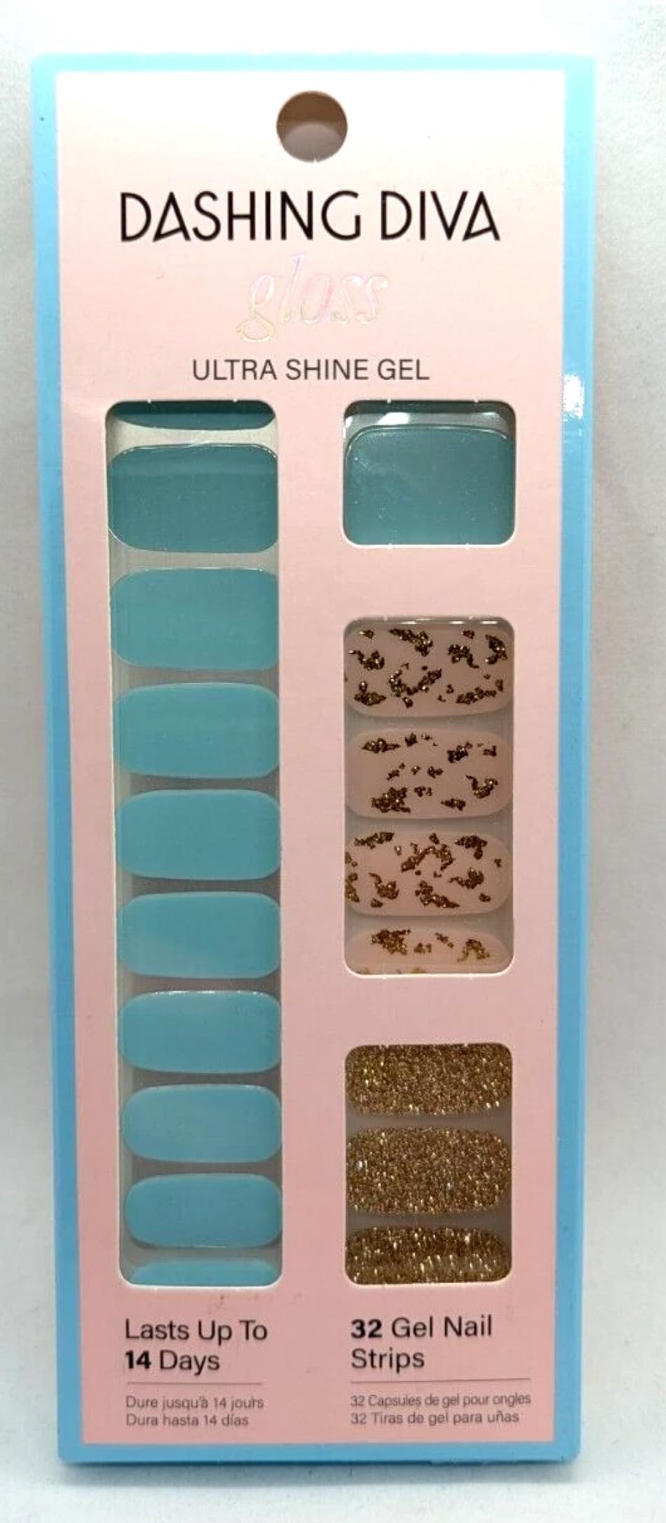 Dashing Diva Gloss Ultra Shine Gel Nail Strips - Denim Spritz Beauty & Personal Care Dashing Diva