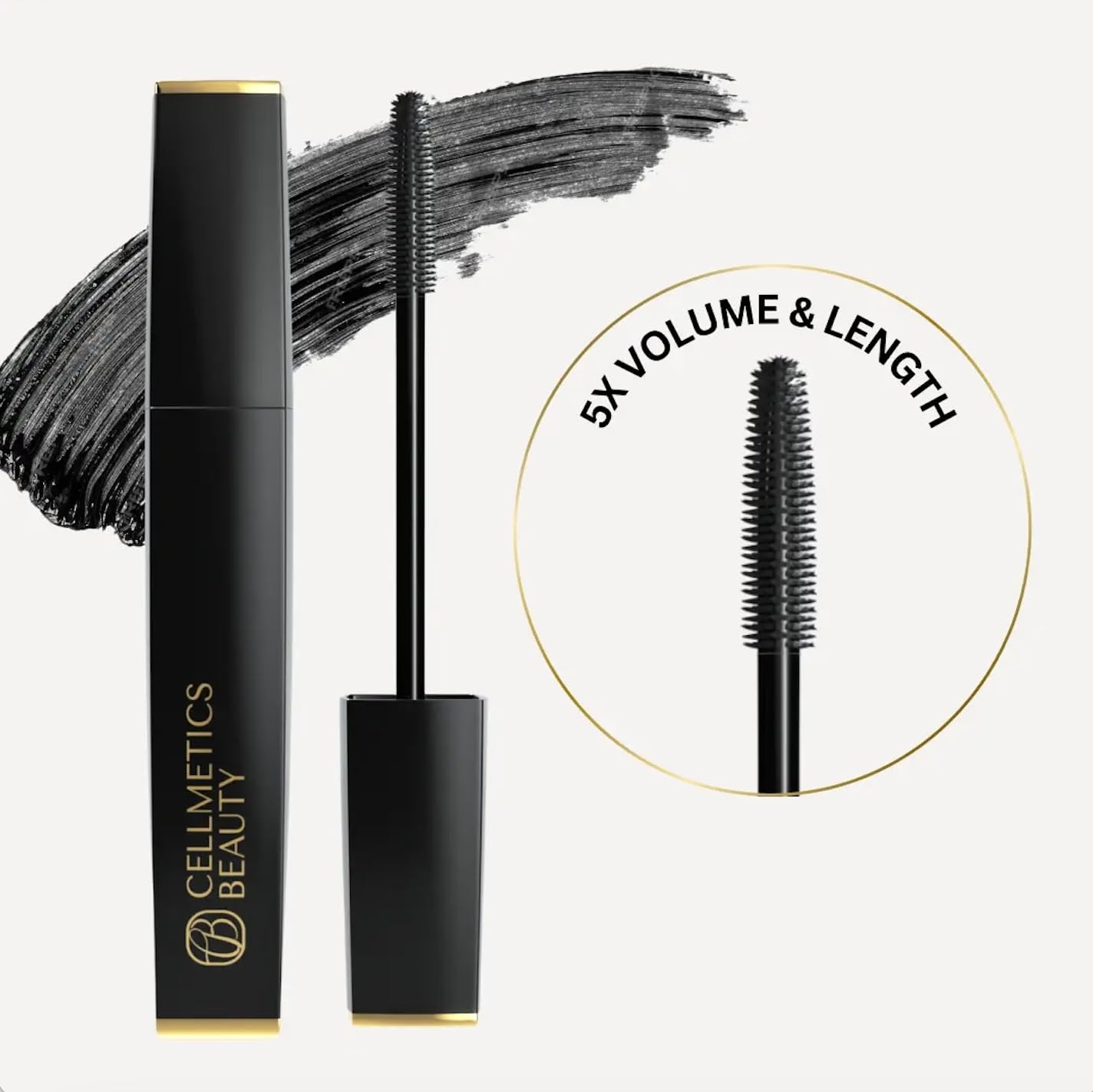 Cellmetics Mascara for Older Women 60 Plus, Volumizing & Lengthening Mascara with Lash Growth Effect, Hypoallergenic, Smudge-Free and Gentle Beauty and Personal Care CELLMETICS BEAUTY