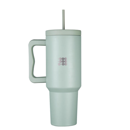 Cubitt Insulated Stainless Steel 40 oz Tumbler with Handle and Straw Lid, Cupholder friendly