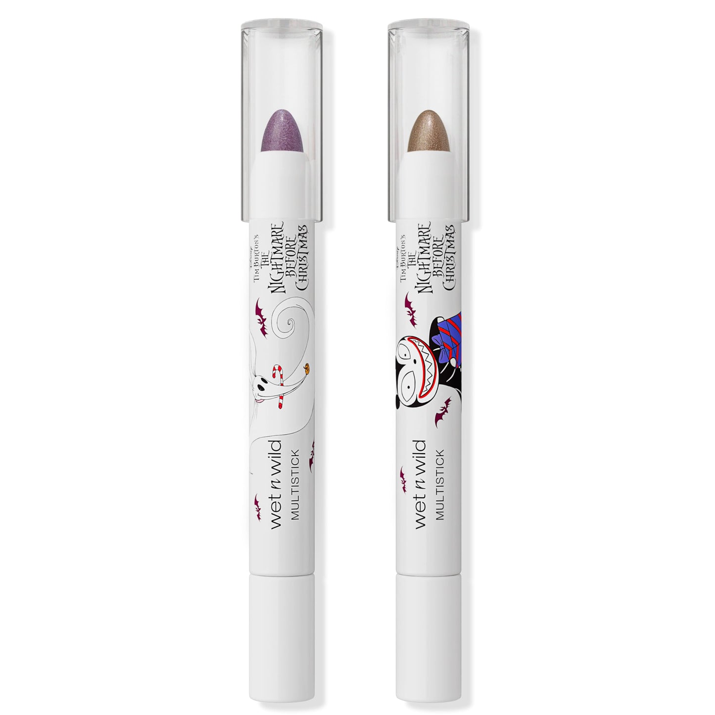 wet n wild Nightmare Before Christmas 2-Piece Multistick Set, Shimmer Finish for Eyes, Lips & Face, Nourishing Cream Formula, Cruelty-Free