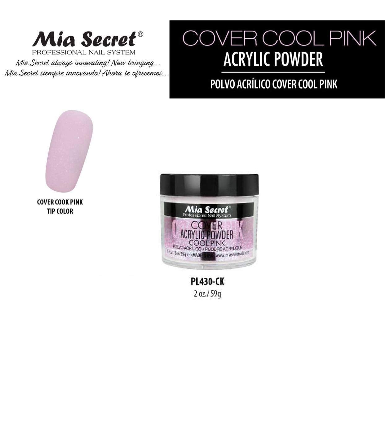 Mia Secret Professional Nail System Cover Acrylic Powder ?? New item 2020 ! (2oz COVER COOL PINK) Beauty & Personal Care Mia Secret