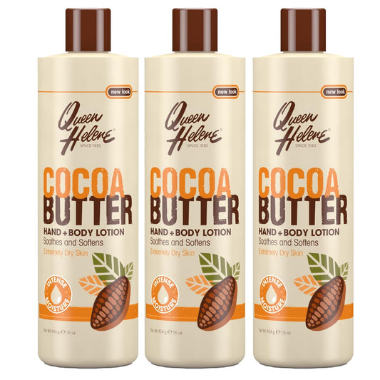 Queen Helene Cocoa Butter Hand & Body Lotion - Ultra Moisturizing Formula for Smooth Radiant Skin, 16 oz, Pack of 3 Beauty & Personal Care Queen Helene