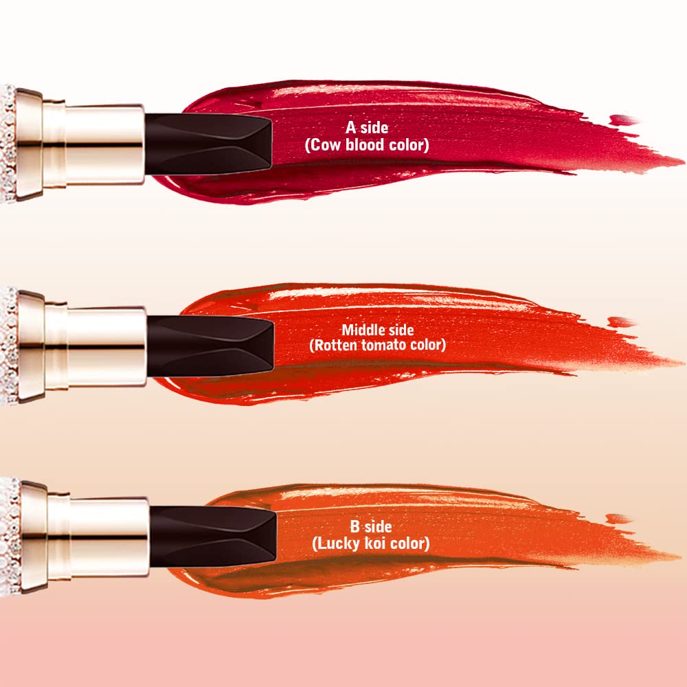 KAIQIKAIXI 3-in-1 Velvet Matte Lipstick - Red, Long Lasting, Moisturizing, Nourishing