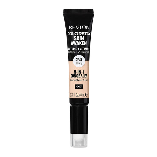 Revlon ColorStay Skin Awaken 5-in-1 Concealer, Lightweight, Creamy Longlasting Face Makeup with Caffeine & Vitamin C, For Imperfections, Dark Circles