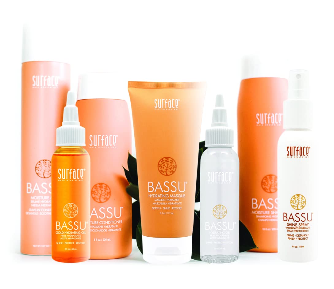 Surface Hair - Bassu Leave In Shine Spray -Shines, Detaingles, Protects & Softens- 4 fl oz