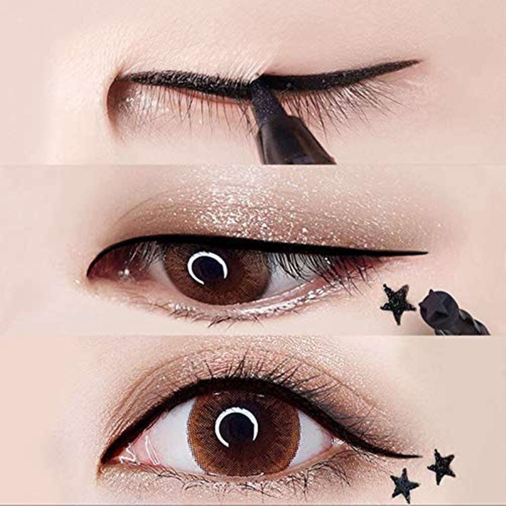 LGSZGDCN Double-headed Eyeliner Stamp Winged,Waterproof and Smudge proof 4 Pens Eyeliner Stamp. Perfect Wing Cat Eye Stamp, Long Lasting Liquid Eye