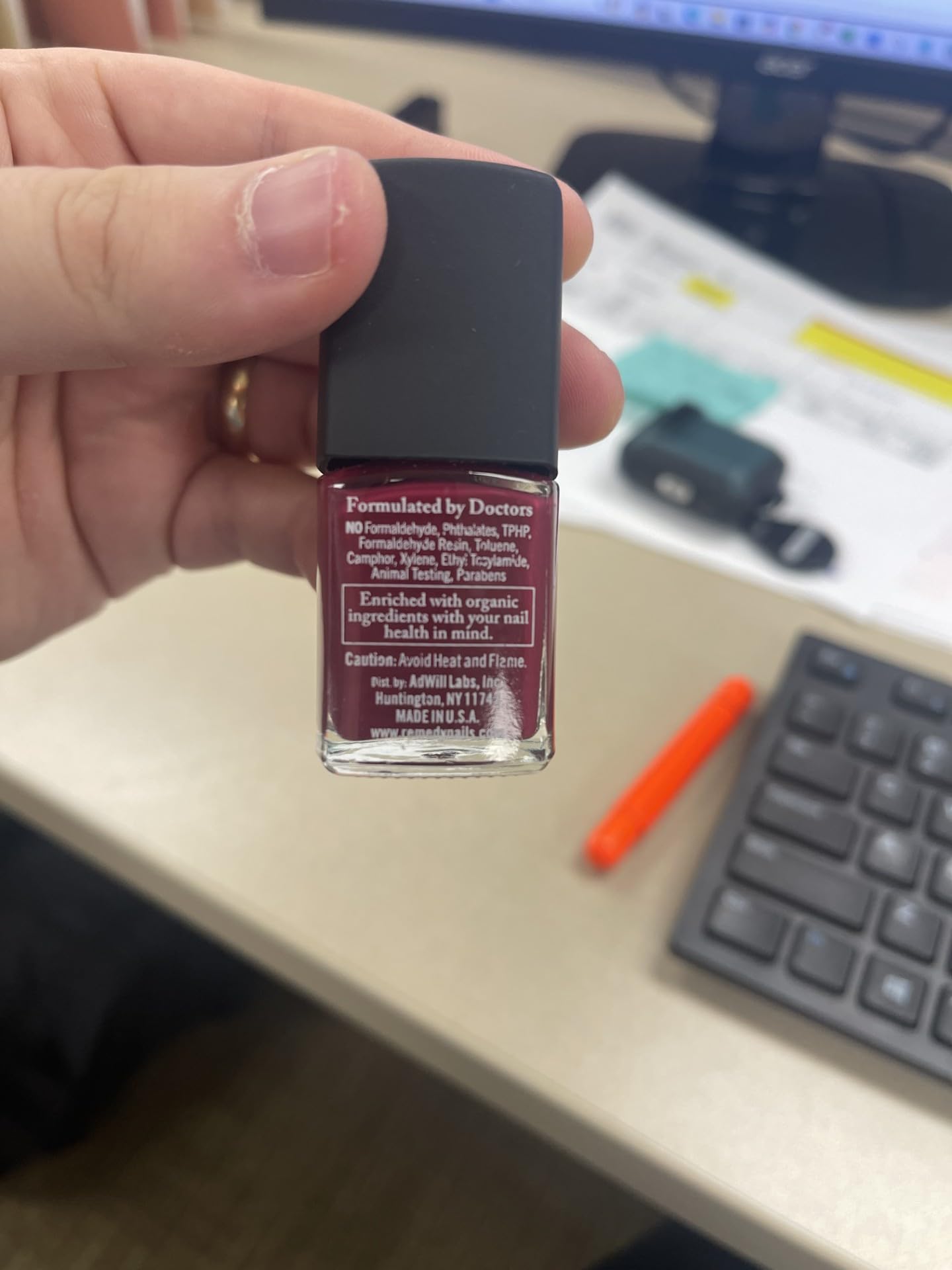 Dr.'s Remedy Enriched Nail Polish, Brave Berry With Base Coat Set 0.5 Fluid Oz Each