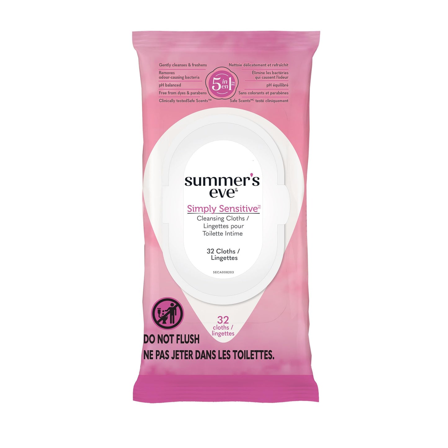 SUMMER'S EVE Cleansing Cloths for Sensitive Skin-32 ct