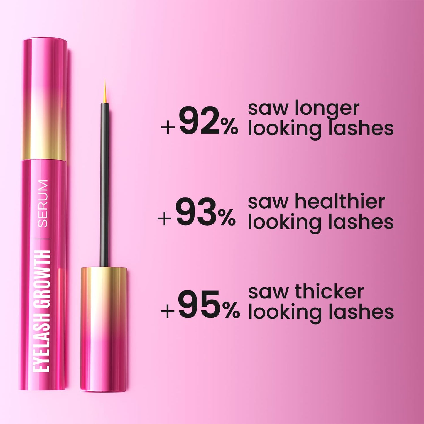 Eyelash Growth Serum Volumizing Lash Serum For Eyelash Growth Longer & Thicker Lash Enhancing serum With Natural Formula Vegan & Gentle (5 mL)